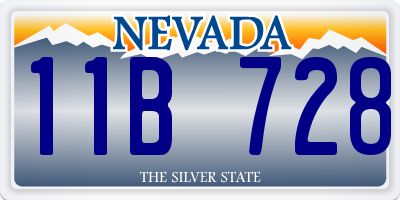 NV license plate 11B728