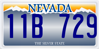 NV license plate 11B729