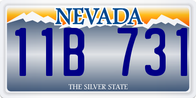 NV license plate 11B731