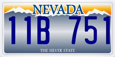 NV license plate 11B751