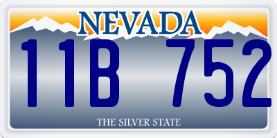 NV license plate 11B752