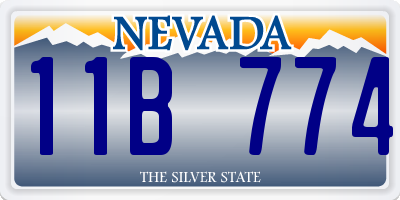 NV license plate 11B774