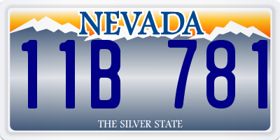 NV license plate 11B781