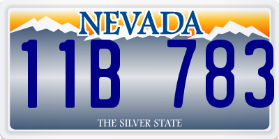NV license plate 11B783