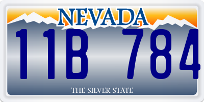 NV license plate 11B784