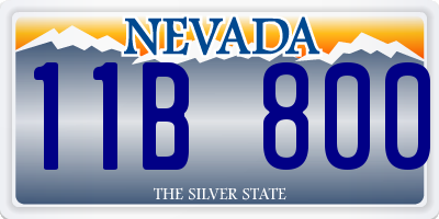 NV license plate 11B800