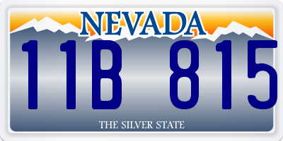 NV license plate 11B815