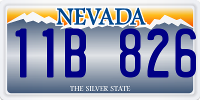 NV license plate 11B826