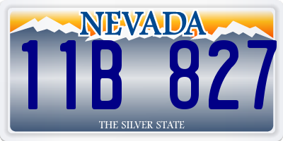 NV license plate 11B827
