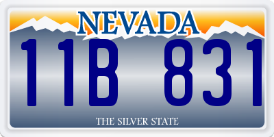NV license plate 11B831