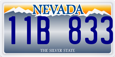NV license plate 11B833