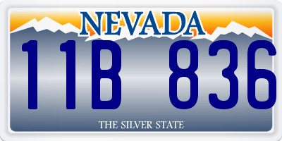 NV license plate 11B836