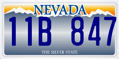 NV license plate 11B847
