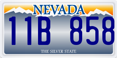 NV license plate 11B858