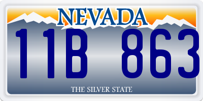NV license plate 11B863