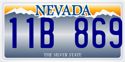 NV license plate 11B869