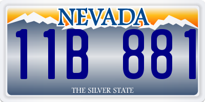 NV license plate 11B881