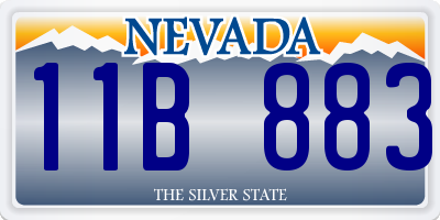 NV license plate 11B883