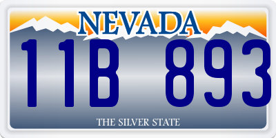 NV license plate 11B893
