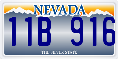 NV license plate 11B916