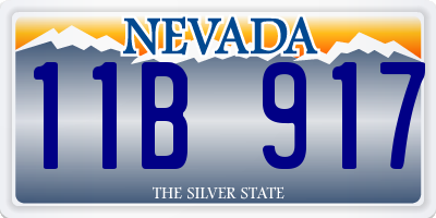 NV license plate 11B917