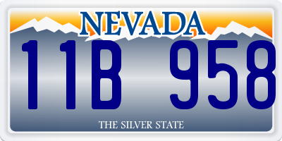 NV license plate 11B958