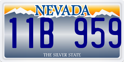 NV license plate 11B959