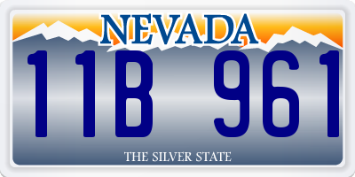 NV license plate 11B961
