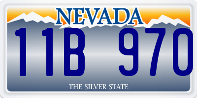 NV license plate 11B970