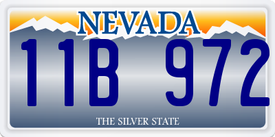 NV license plate 11B972