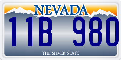 NV license plate 11B980