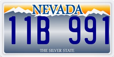 NV license plate 11B991