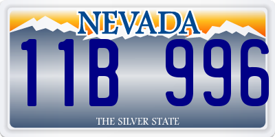 NV license plate 11B996