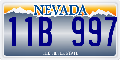 NV license plate 11B997