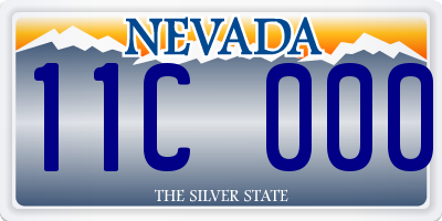 NV license plate 11C000
