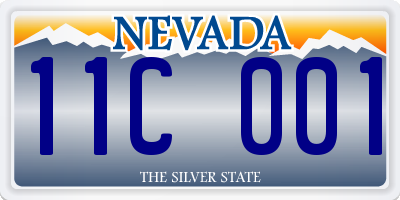 NV license plate 11C001