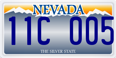NV license plate 11C005