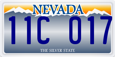 NV license plate 11C017