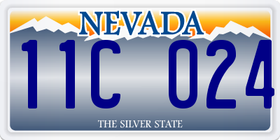 NV license plate 11C024