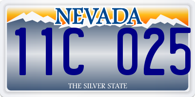NV license plate 11C025