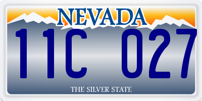 NV license plate 11C027