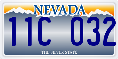 NV license plate 11C032