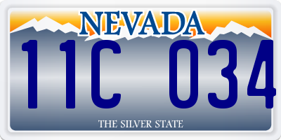 NV license plate 11C034