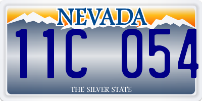 NV license plate 11C054