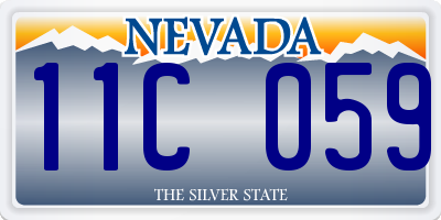 NV license plate 11C059