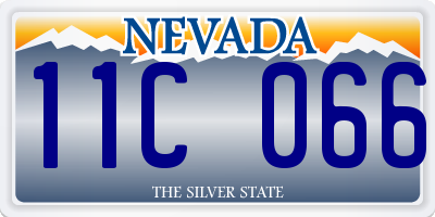 NV license plate 11C066
