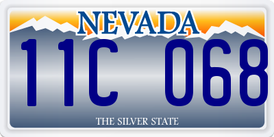 NV license plate 11C068