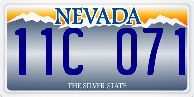 NV license plate 11C071
