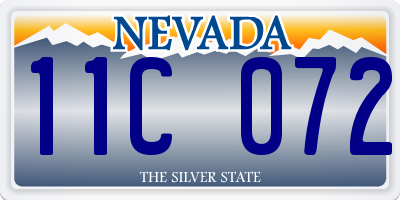 NV license plate 11C072