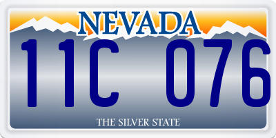 NV license plate 11C076
